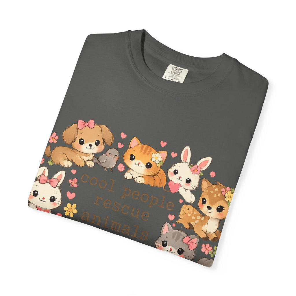 Rescue Animals T-Shirt — "Cool People Rescue Animals" Cute Pet Rescue Tee