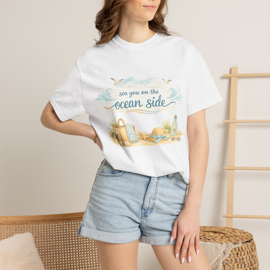 Ocean Side Beach T-Shirt — "See You on the Ocean Side" Summer Tee