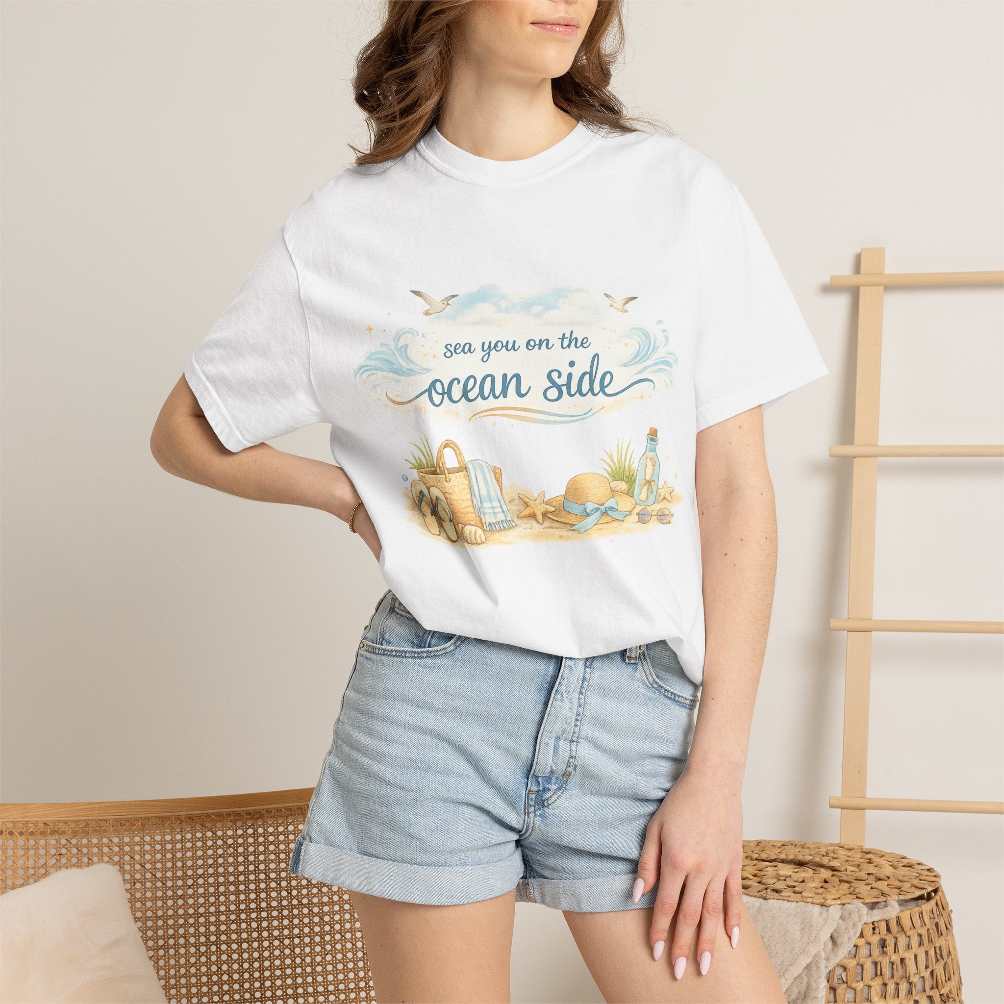 Ocean Side Beach T-Shirt — "See You on the Ocean Side" Summer Tee