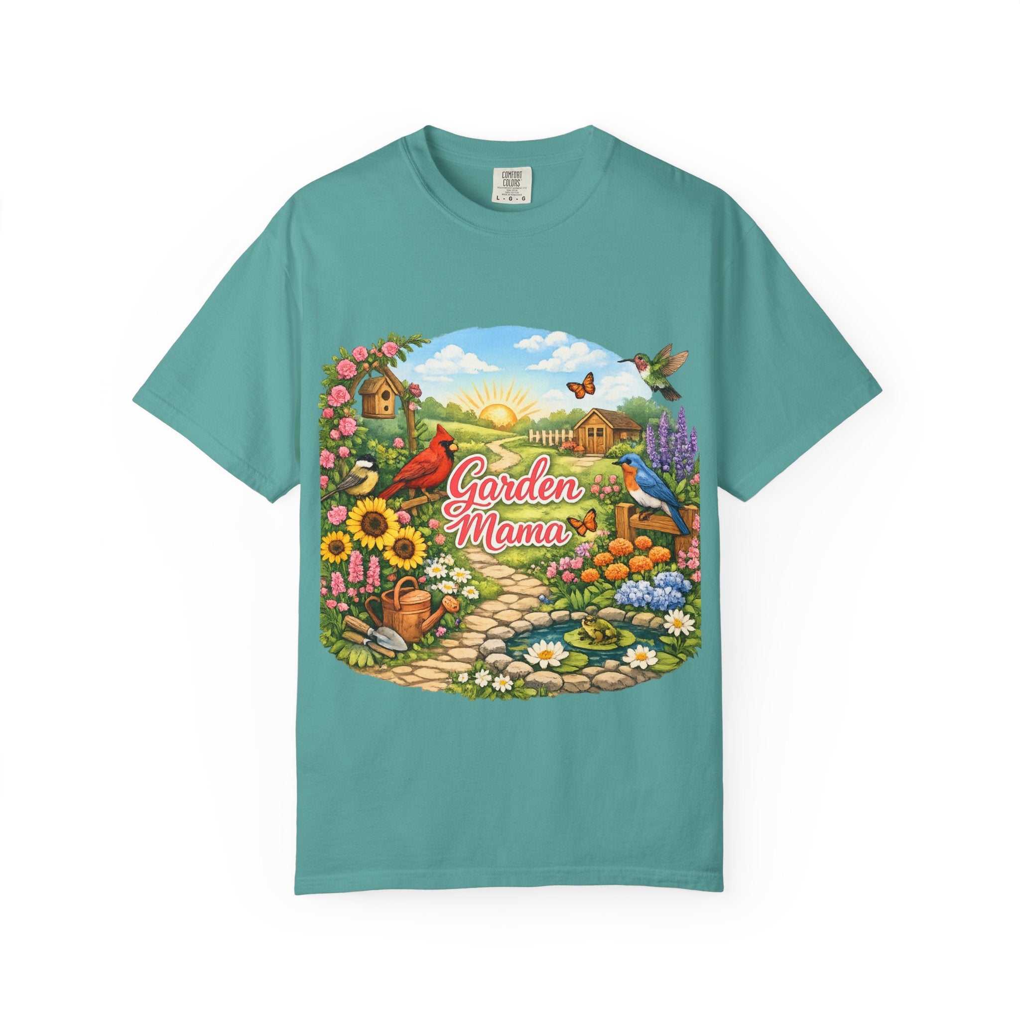 Garden Mama T-Shirt — Floral Cottage Garden Tee for Moms & Gardeners