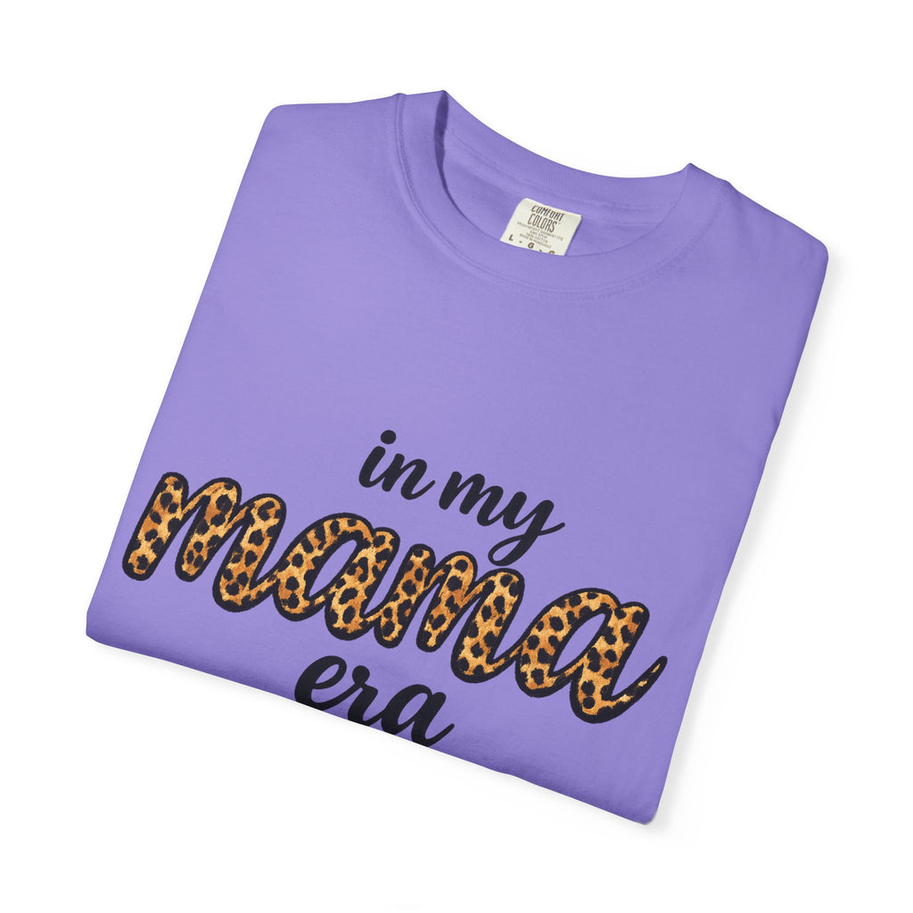 Mama Era Leopard Print T‑Shirt — "in my mama era" Casual Mom Tee